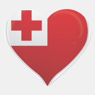 Adesivo Coração Tonga ama vara de orgulho do coração