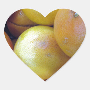 Adesivo Coração Toranja Rosa