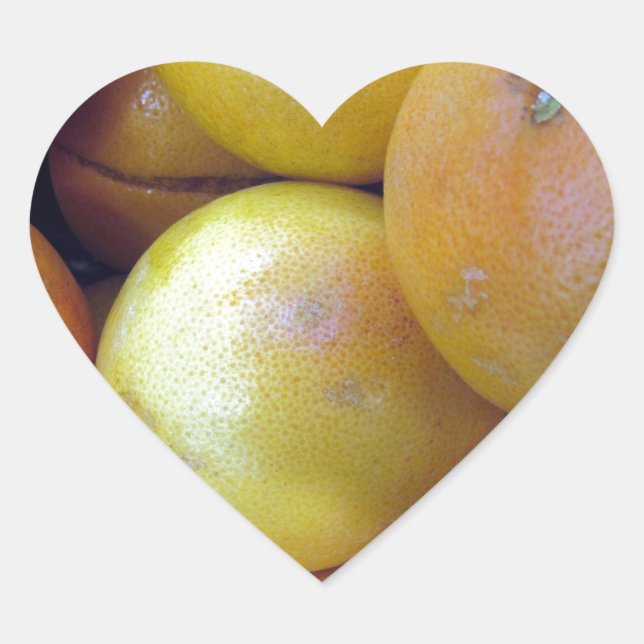 Adesivo Coração Toranja Rosa (Frente)