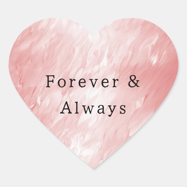 Adesivo Coração Traços de Tinta Rosa Esmaecidos (Frente)