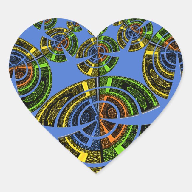 Adesivo Coração tradição azul (Frente)