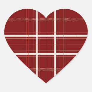 Adesivo Coração Tradicional Plaid Aconchegante Cabana de Madeira V