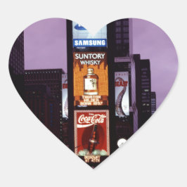 Adesivo Coração Tráfego na Praça do New York Times à noite