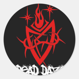 Adesivo Coração Tribal morto Daze