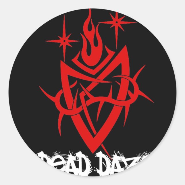 Adesivo Coração Tribal morto Daze (Frente)