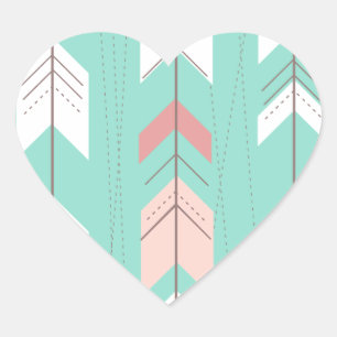 Adesivo Coração Tribal Rosa