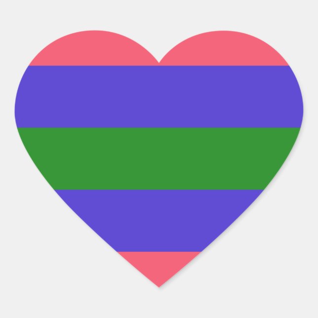 Adesivo Coração Trigender Pride (Frente)