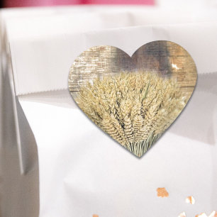 Adesivo Coração Trigo de madeira da ferradura do país ocidental d