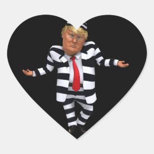 Adesivo Coração Trump no Visto da prisão