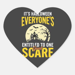 Adesivo Coração Tudos no Halloween Têm Direito a um Design de Medo