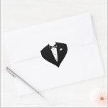 Adesivo Coração Tuxedo<br><div class="desc">Este design de smoking é excelente para aqueles que buscam eventos formais,  casamentos e ocasiões especiais. Dobras,  envelopes ou bolsas favoráveis.</div>