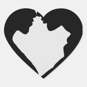 images Casal Se Beijando Silhueta adesivos silhueta beijo casal zazzle pt