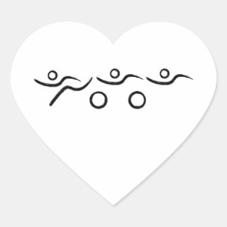 Adesivo Coração Um presente Triathlon excelente para seu amigo ou