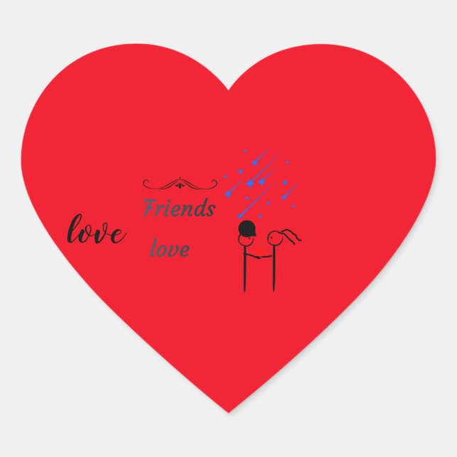 Adesivo Coração Uma xícara de presente para um querido amigo (Frente)