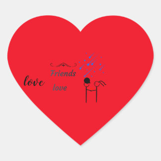 Adesivo Coração Uma xícara de presente para um querido amigo