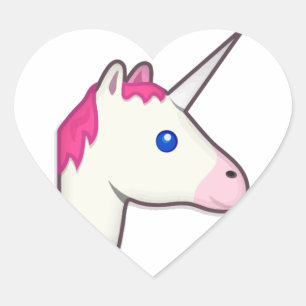 Adesivo Coração unicorn emoji