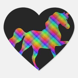 Adesivo Coração Unicorn Horse Rainbow Gift Hearn Unicorn