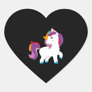 Adesivo Coração Unicorn Horse Unicorn Oferece Crianças Adultos