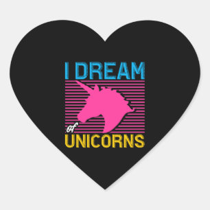 Adesivo Coração Unicorn Lover Gift I Dream of Unicorns