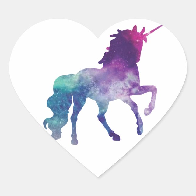 Adesivo Coração Unicorn Stickers (Frente)