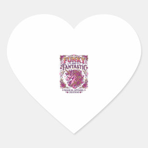 Adesivo Coração Unicórnio Funky e Fantástico Design Stylish Zazzle