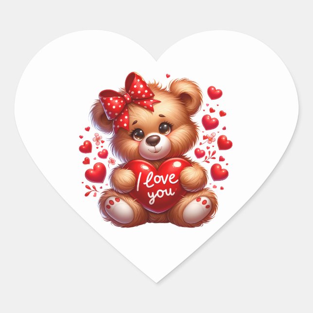 Adesivo Coração Valentine Heart Stickers (Frente)