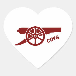 Adesivo Coração Vamos Gunners COYG