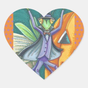 ADESIVO CORAÇÃO VAMPIRE ORGULHANDO MANTIS INSETO COSTUME