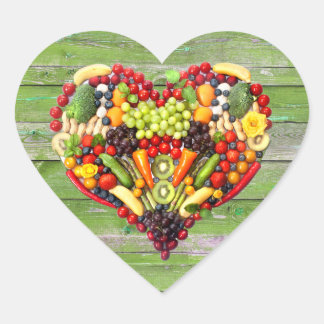 Adesivo Coração VEGAN AMOR - sua madeira verde do coração