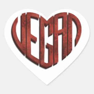 Adesivo Coração Vegan Flower Heart