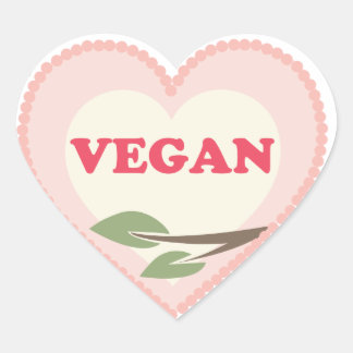 Adesivo Coração Vegan Heart