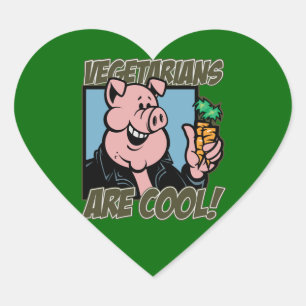 Adesivo Coração Vegetarianos são Legal