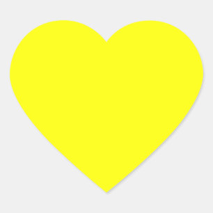 Adesivo Coração Verdadeiro Delírio de Fluo Amarelo para Personali