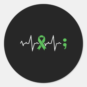 Adesivo Coração Verde Bata na Sensibilização Mental