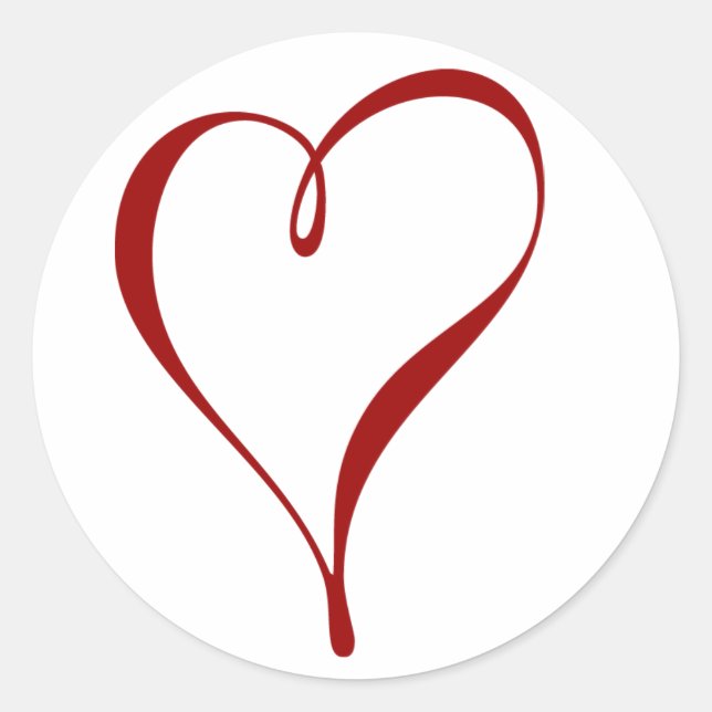 Adesivo Coração Vermelho (Frente)