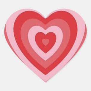 Adesivo Coração vermelho-adesivo cardíaco retrô bonito