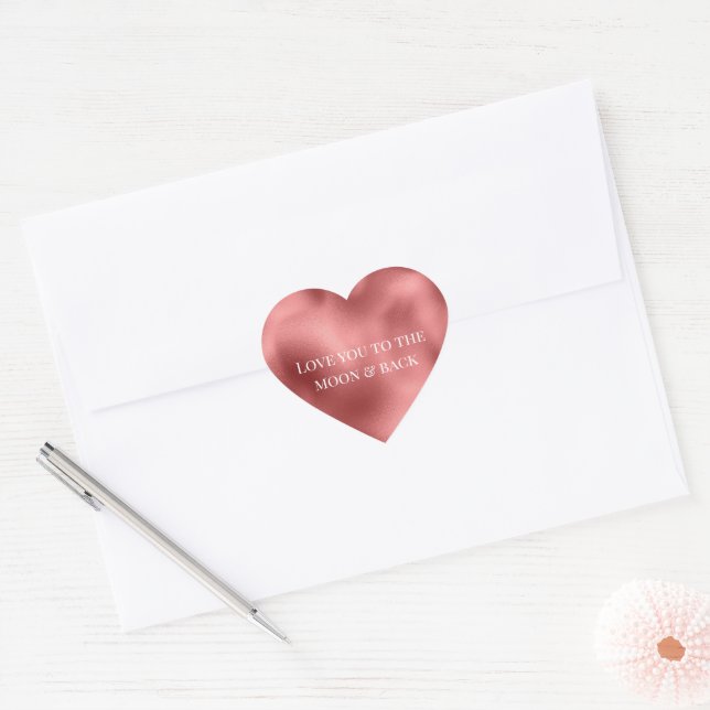 Adesivo Coração Vermelho Chic Glam (Envelope)