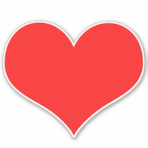 Adesivo Coração Vermelho dia de os namorados - Coração