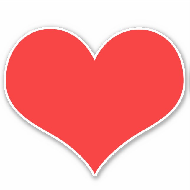 Adesivo Coração Vermelho dia de os namorados - Coração Bon (Frente)