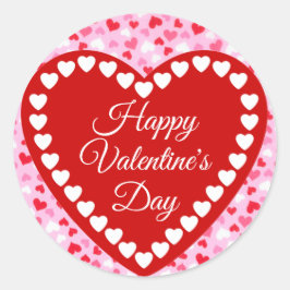 Adesivo Coração Vermelho e Rosa feliz dia de os namorados