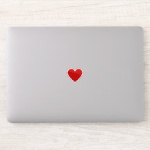 Coração Vermelho Minimalista Moderno Simples Amor 