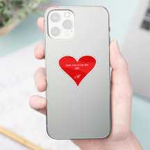 Coração Vermelho Personalizado Dia dos Namorados N