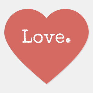 Adesivo Coração Vermelho Quente de Natal