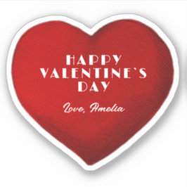 Adesivo Coração Vermelho Romântico com Namorados de Nome D