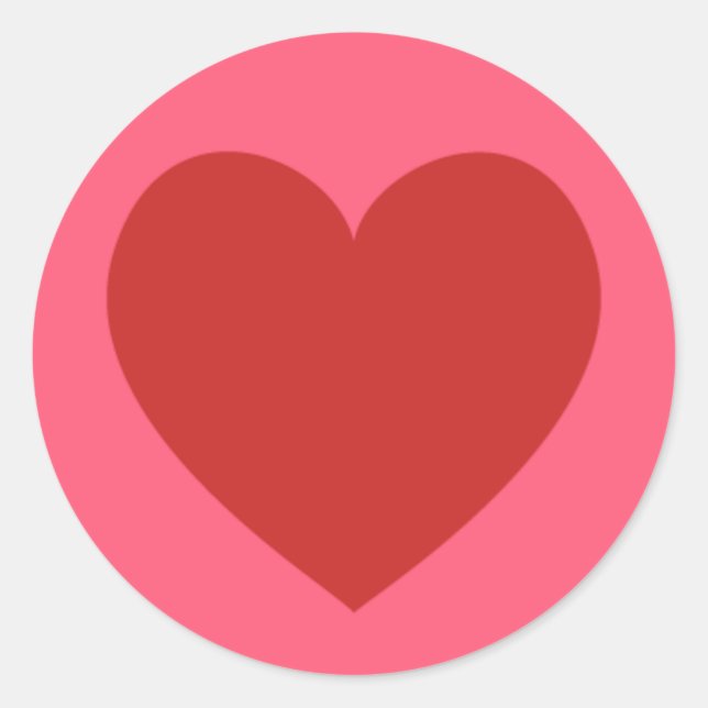 Adesivo Coração vermelho simples (Frente)