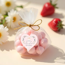 Adesivo Coração Vestido de Chá de Panela Doce como Mirtilo com Mir