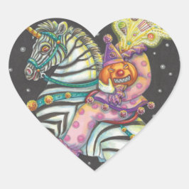 ADESIVO CORAÇÃO VESTUÁRIO DE CIRCO SONORO, ZEBRA UNICORN STICKERS