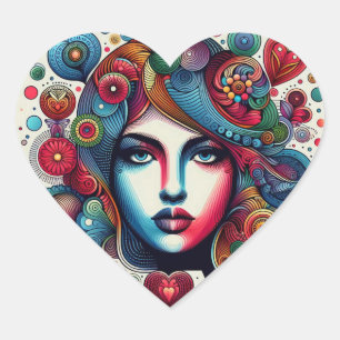Adesivo Coração Vibração de amor