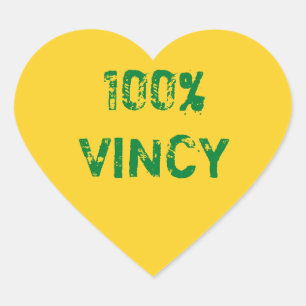 Adesivo Coração Vicente santo e Granadinas Vincy