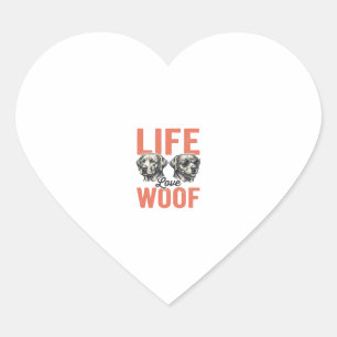 Adesivo Coração Vida Antiga Amor Latido Cão Design Gráfico_1